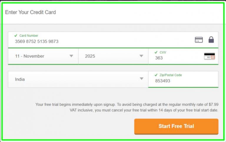 credit card for crunchyroll free trial