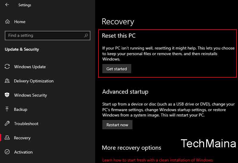 Reset Windows 10 (Final Choice)