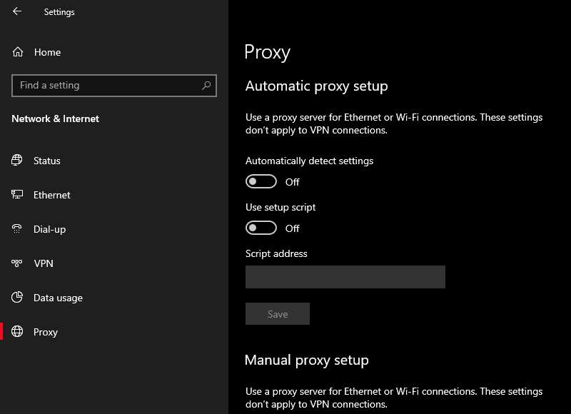 Disable Proxy Settings In Windows 10 and fix Google Chrome not responding / not working
