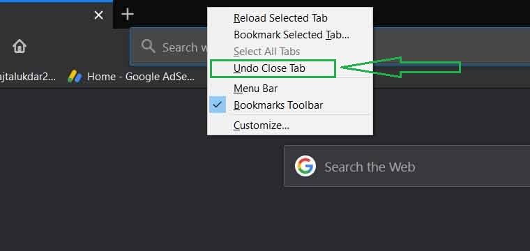 Reopen Closed Window or Tab in Firefox