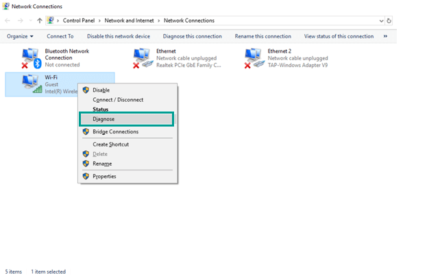 Use the Diagnose Feature in Control Panel 4