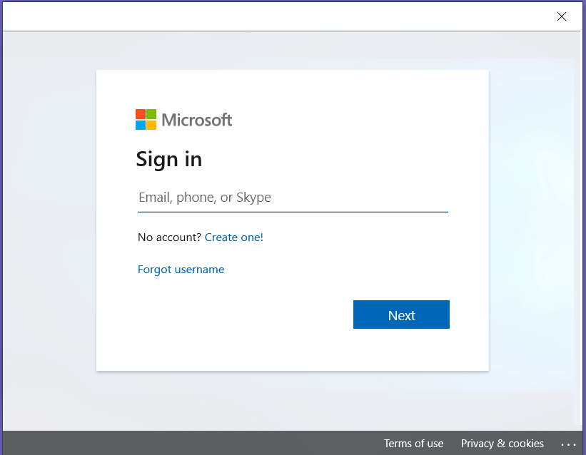 Microsoft Store Must Be In Login Condition