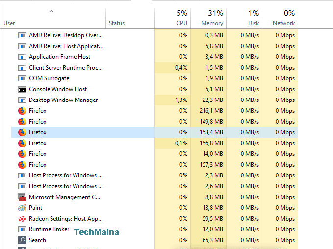 Fix 100% Disk Usage In Windows 10 with Reduce Running Applications