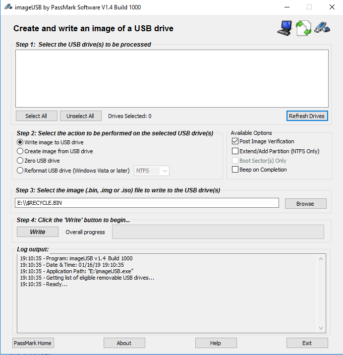 IMAGEUSB. Ram Error.