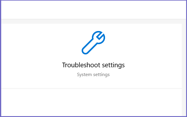 Run the Troubleshooter Feature