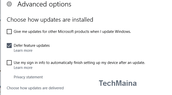 Turn off the Windows Update function