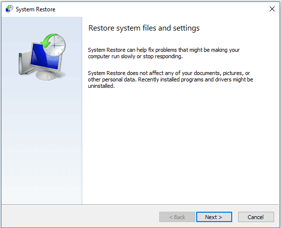 Use System Restore How to Fix the Inaccessible Boot Device Error in Windows 10