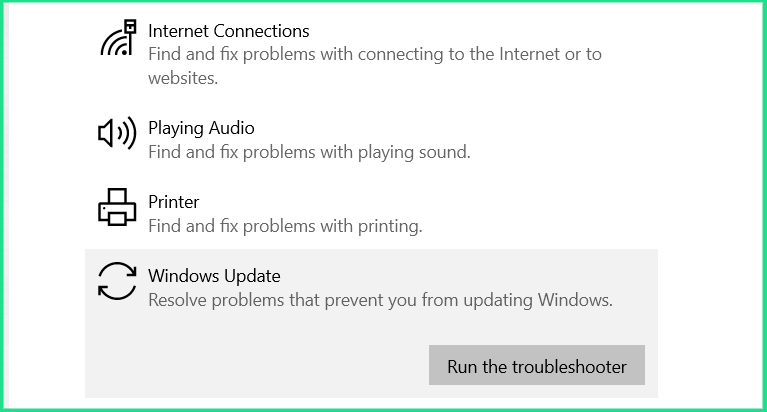 Use the Troubleshooting Feature