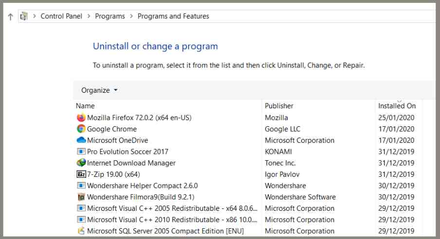 How To Remove Chromium Via Windows Uninstall Feature
