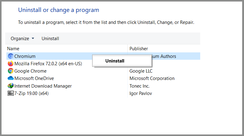 How to Uninstall Chromium