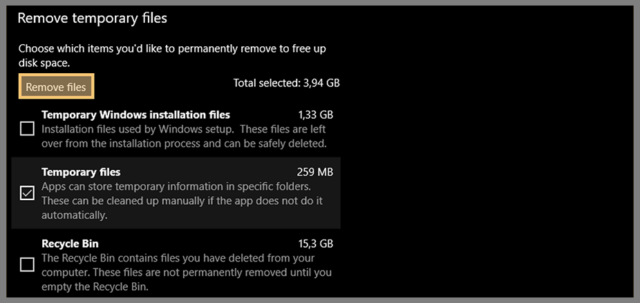 Delete Unnecessary Files and Clean Up Storage 2