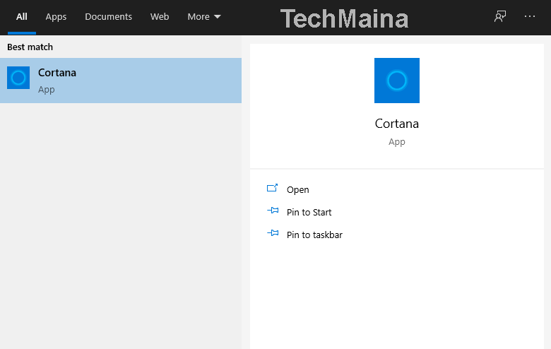 End Process Cortana