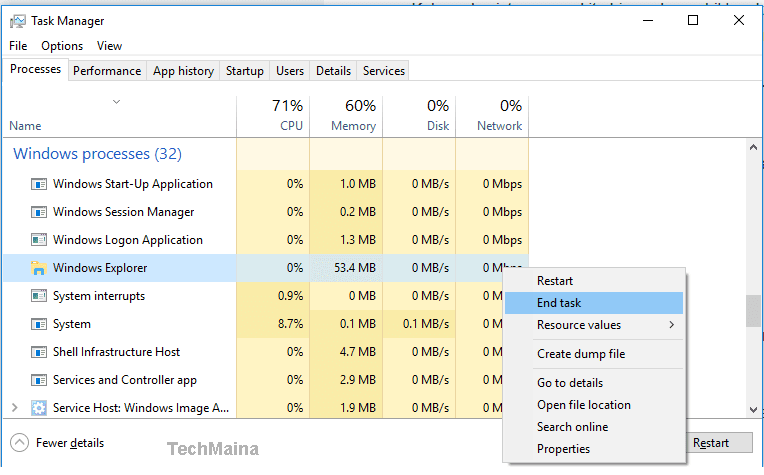 windows explorer does not refresh