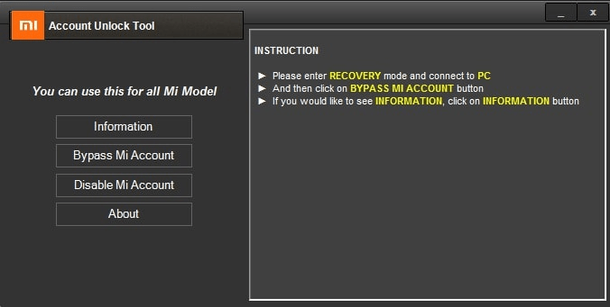 What is Mi Account Unlock Tool