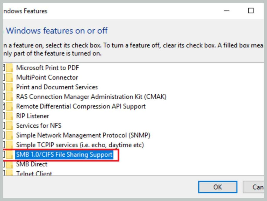 Enable SMB File Sharing Support