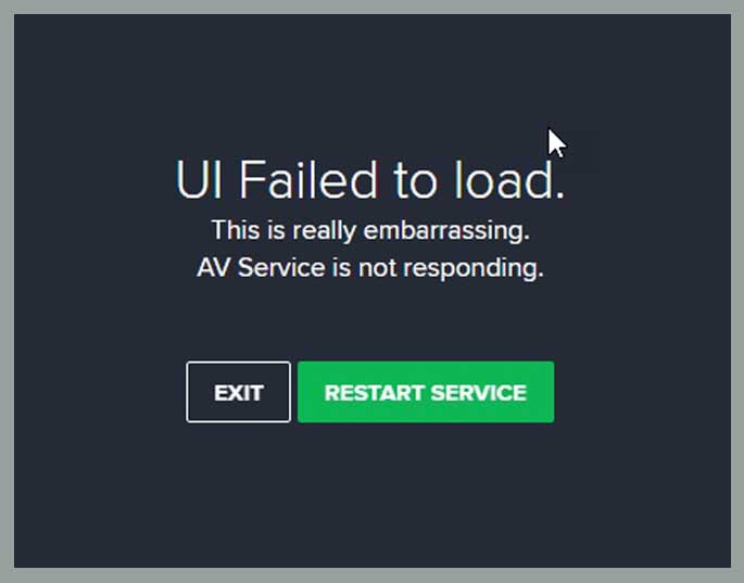 avast not loading at startup