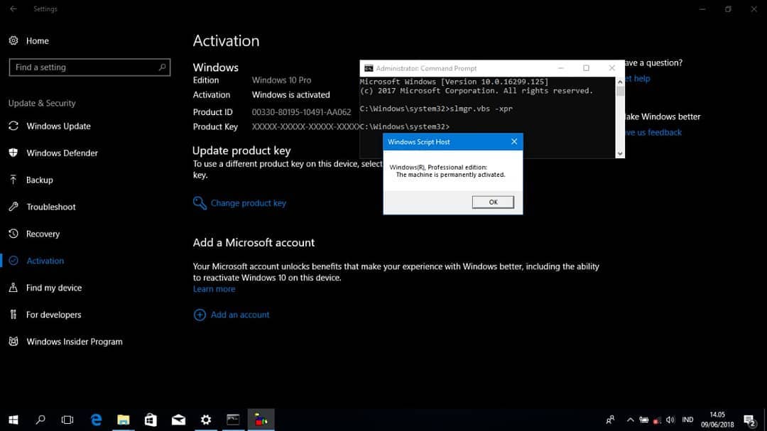 activate windows 10 offline with cmd