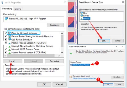 Reset Network Protocol TCP / IP