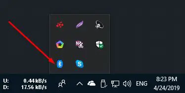 turn on bluetooth windows 10 icon missing