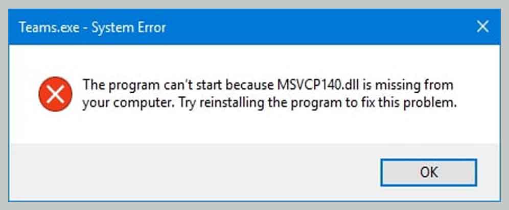 msvcp140.dll was not found