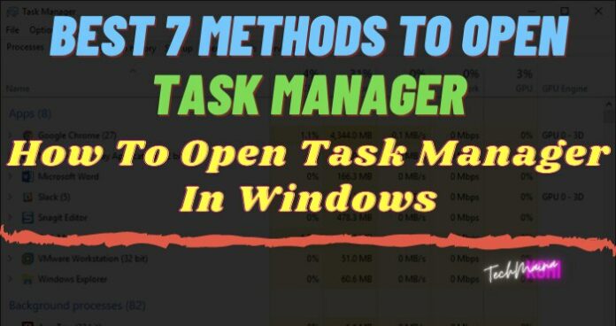 [Best 7 Methods] How To Open Task Manager In Windows [2025] » TechMaina