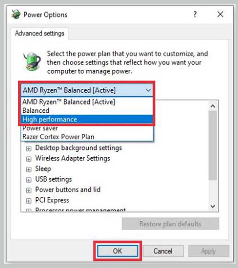 Change The Power Plan Settings