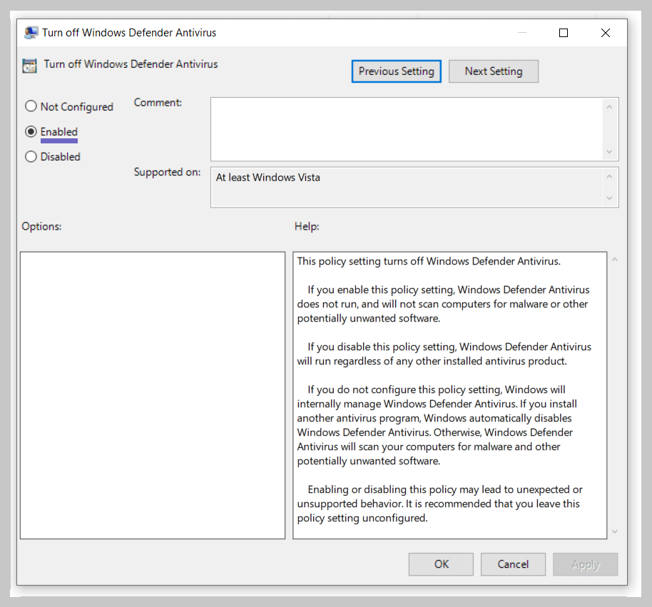 How To Turn Off Windows Defender via Local Group Policy Editor