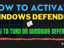 How To Turn On Windows Defender