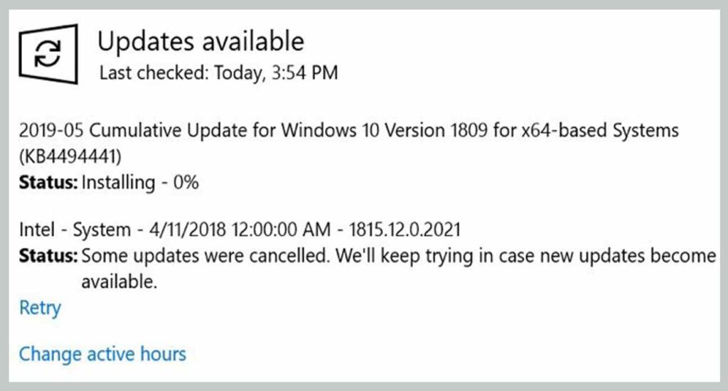 Install Available Windows Updates