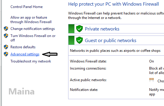 Second Way to Disable Windows Firewall