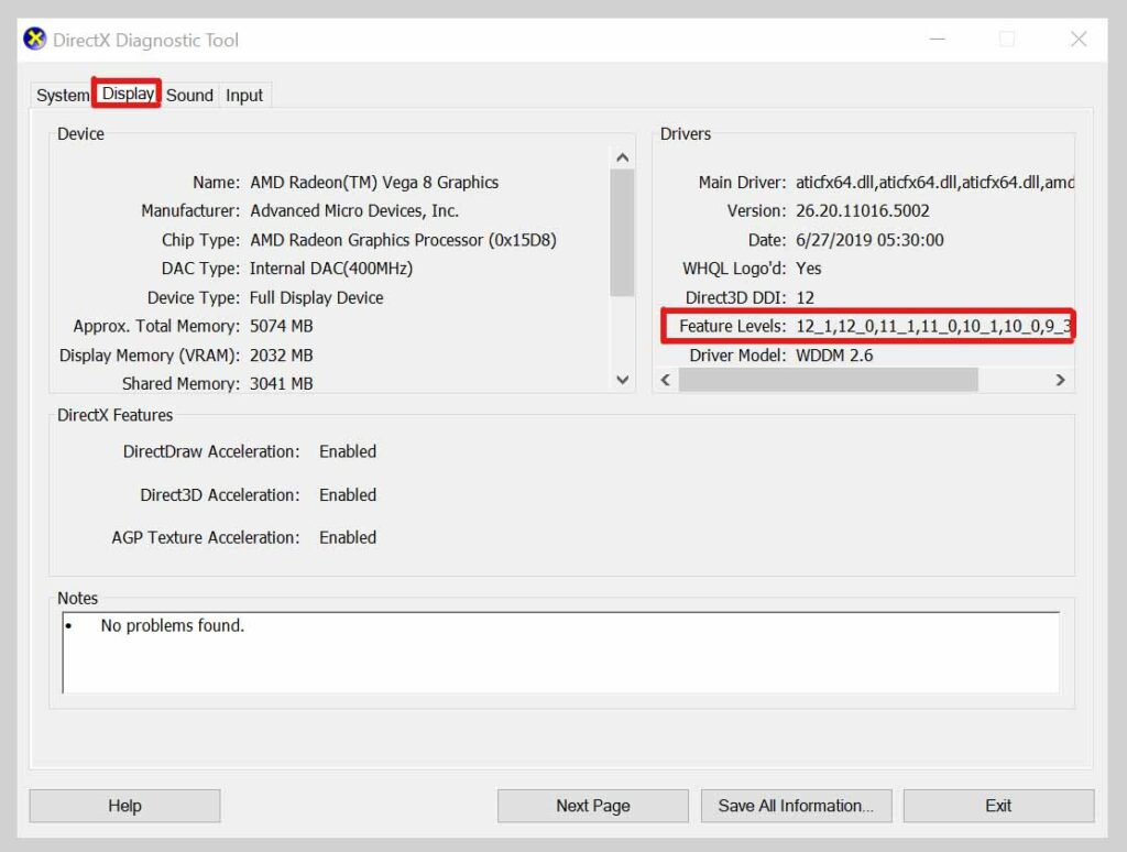 Steps To Verify DirectX Version And Feature Level