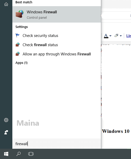 The First Way to Turn Off Windows Firewall