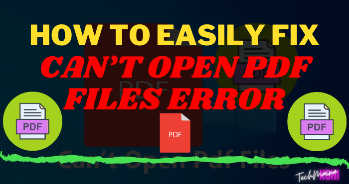 can t open pdf in windows 10