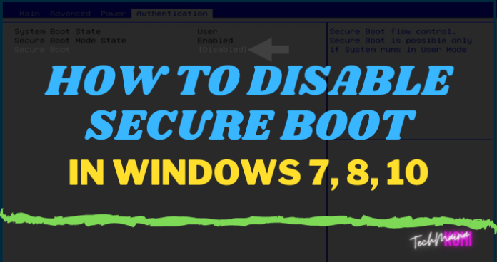 How To Disable Secure Boot In Windows 7 8 10 2024 Techmaina 7287