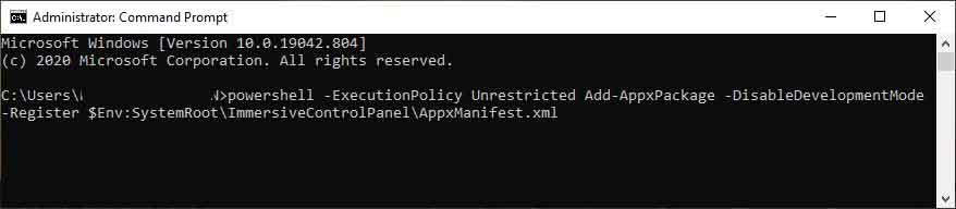 Try Executing the PowerShell Command