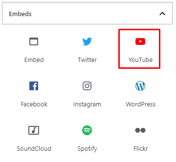 Use Embed for Video