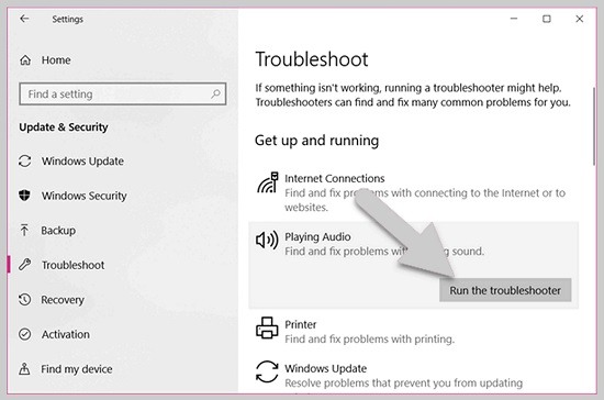 use troubleshooting sound problem