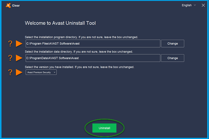 how do you remove avast antivirus clean uninstall from boot