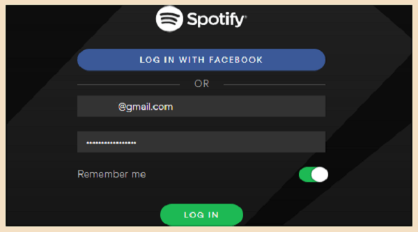 change spotify login from facebook