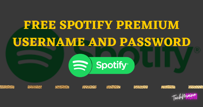 spotify username and password