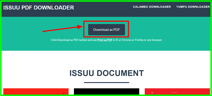 can you print to pdf from issuu