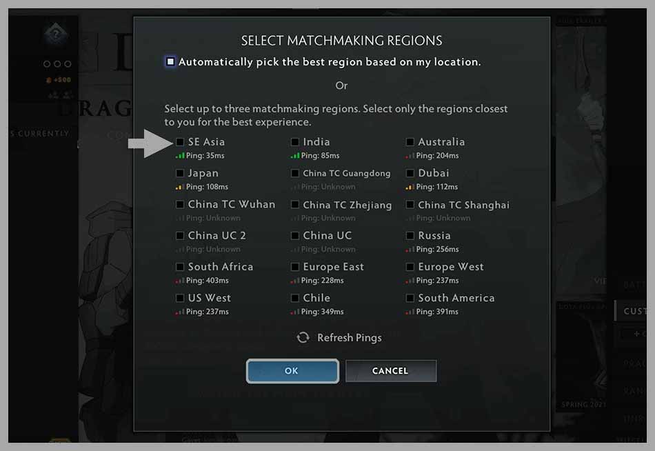Select server how dota i 2? a do in [NEW] MM