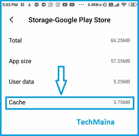 Clear Google Playstore Cache