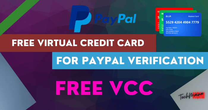 Free Virtual Credit Card for Paypal Verification