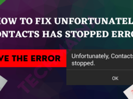 How to Fix Unfortunately Contacts Has Stopped Error