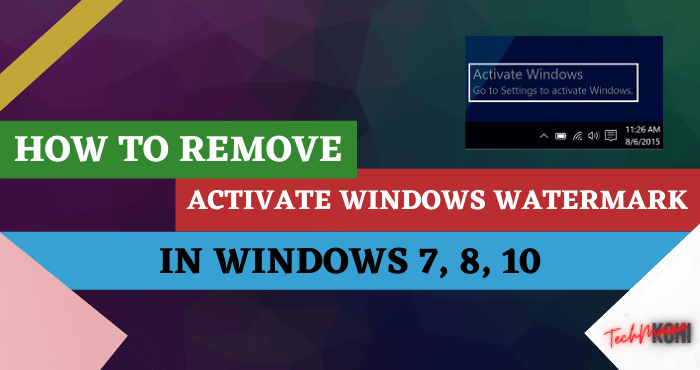 removing activate windows watermark