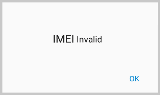 invalid IMEI