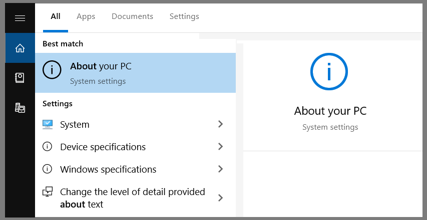 How to Check Windows 10 Version Through the About Menu