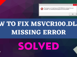 How to Fix MSVCR100.DLL is Missing Error