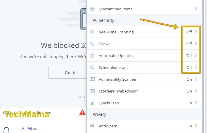 How To Turn Off McAfee Antivirus On Windows 10 » TechMaina